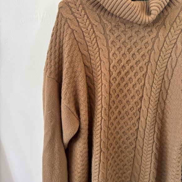 OAK + FORT Oversized Fawn Cableknit Sweater - Picture 2 of 3